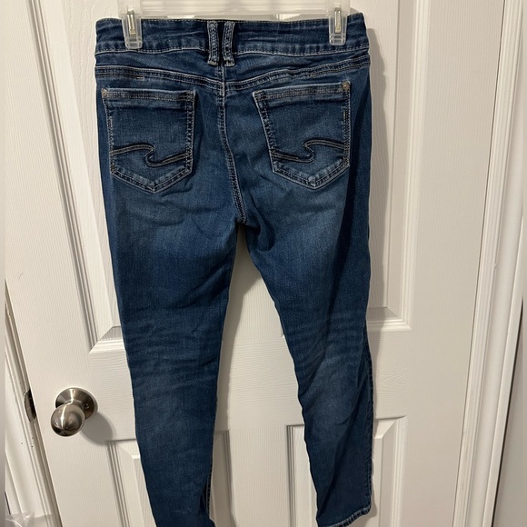 Silver jeans. Smoke free home. Worn a couple times. - Picture 2 of 2